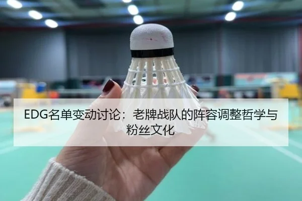 EDG名单变动讨论：老牌战队的阵容调整哲学与粉丝文化